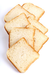 Fototapeta na wymiar Sandwich white bread on white background, new angles