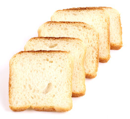 Sandwich white bread on white background, new angles
