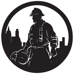 Silhouette Worker vector illustration. Worker vector illustration.