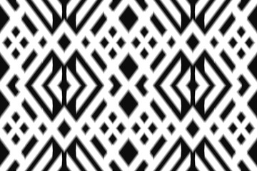 ikat and geometric seamless pattern. black and white ethnic oriental traditional background. Aztec style illustration design for carpet, wallpaper, clothing, wrapping, batik, and fabric.