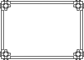 Simple Certificate Black Frame Border Line Vector