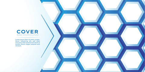 abstract blue background with hexagon.Modern technology wallpaper design. deal design for social media, poster, cover, banner, flyer.