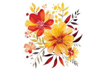 Watercolor Love shape Arrangements Florals
