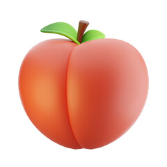 peach fruit 3d illustration