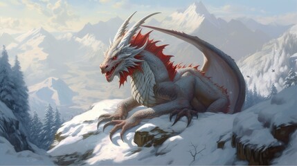 rooster in the mountains