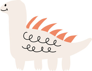 Kidcore Hand drawn cute dinosaurs illustration