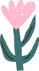 Trendy abstract floral shape illustration