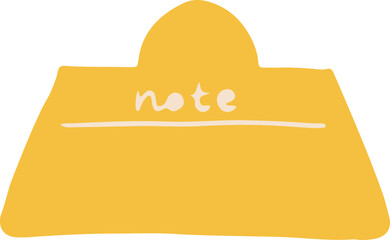 Hand drawn label notes memo