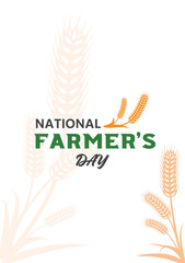National Farmer's Day. text and illustration design for greetings, backgrounds, banners, posters.