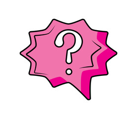 speech bubble with interrogation sign think