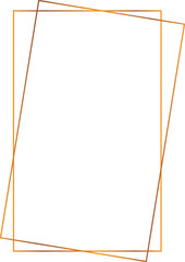 Rectangle Fancy Gold Border Design Element Vector