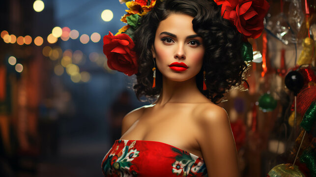 LATIN WOMEN CHRISTMAS THEME