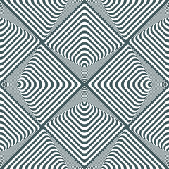 Optical illusion striped wrapped background vector design.Vector wavy background. Stylish texture with wavy stripes lines. Geometric abstract background illustration.Optical effect