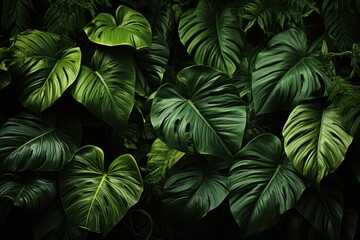 Exotic Monstera Leaf Seamless Pattern for Summer Vibes. AI Generative.