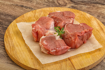 Raw pork tenderloin for cooking