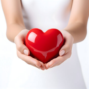 Red heart. Health care, love, hope and charity concept. World Kindness Day. World heart day. Valentine's Day