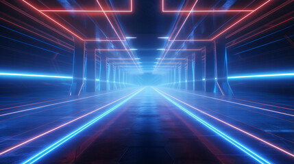 Laser Futuristic Retro Neon Glowing Line