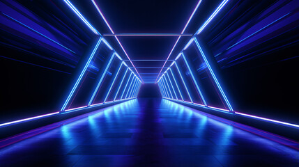 Laser Futuristic Retro Neon Glowing Line