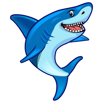 Shark cartoon mascot png image