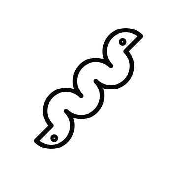 snake icon, worm, vector illustration