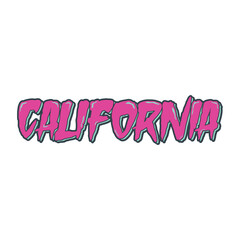 california typography text design vector