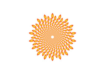 abstract sun flower mandala design