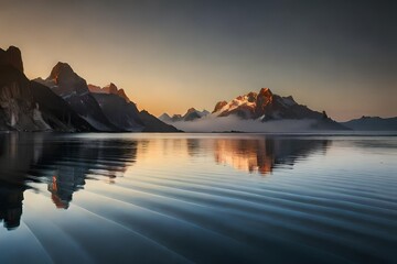 sunrise over the lake