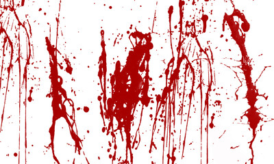 blood splatter on transparent background - obrazy, fototapety, plakaty