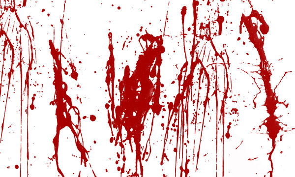 blood splatter on transparent background