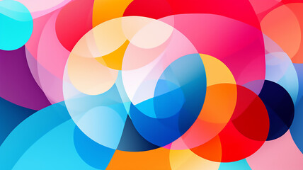Abstract Colorful Geometric Composition Multicolor