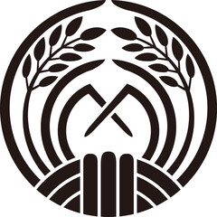 結び折れ葉抱き稲