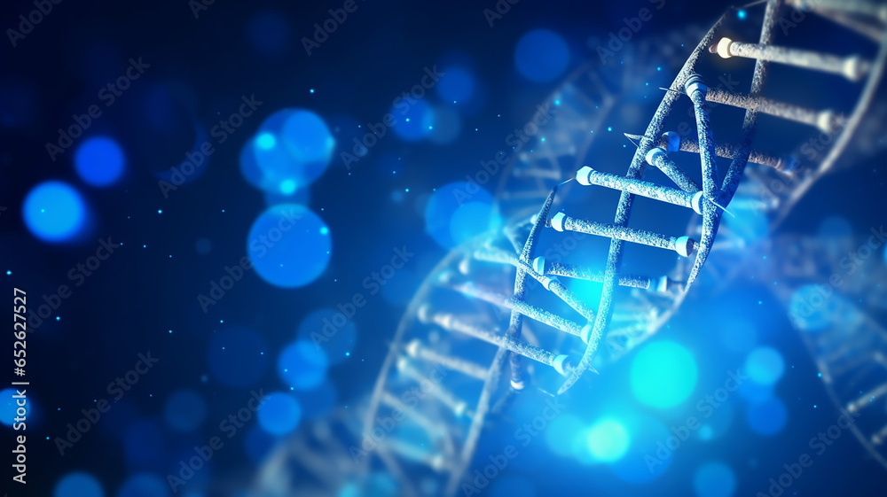 Wall mural dna and medical and modern abstract background