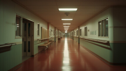 Blurry Hospital Corridor