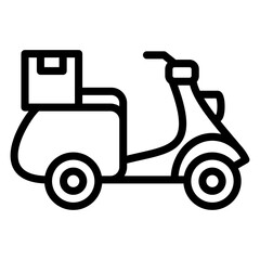 Vector Design Delivery Bike Icon Style