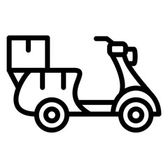 Vector Design Delivery Scooter Icon Style