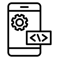 Fototapeta premium Vector Design App Development Icon Style