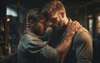 Obraz premium Concept of equality, unification of all nations, ages and interests, LGBT, gays