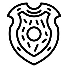 Vector Design Wood Shield Icon Style