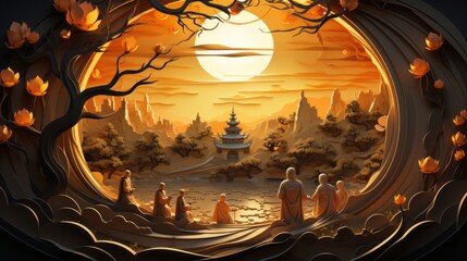 Makha Bucha Day 24th February Generative AI