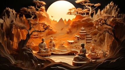 Makha Bucha Day 24th February Generative AI