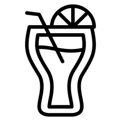 Vector Design Tropical Drink Icon Style