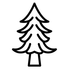 Vector Design Evergreen Tree Icon Style