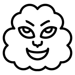 Vector Design Wind Face Icon Style