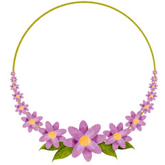 circle text frame picture frame