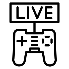Vector Design Game Streaming Icon Style