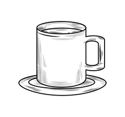 coffee cup draw illustration design
