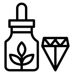 Vector Design Cbd Crystals Icon Style
