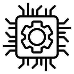 Vector Design Microchip Icon Style