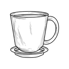 coffee cup draw porcelain