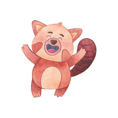 watercolor illustration of cute animals, cute bears